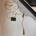 Korean Style Alloy Waterdrop Pendant Sweater Necklace Minimalist Fashion Collarbone Chain view 3