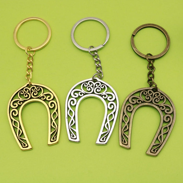 Zinc Alloy Horseshoe Keychain for Bag Charm Gift