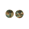 Vintage Acrylic Geometric Round Square Pendant Drop Earrings With Silver Needle Posts view 5