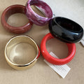 European Style Marbled Resin Geometric Round Bangle For Women Unique Designer Fashion Jewelry view 4