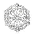Alloy Rhinestone Flower Brooch Pin For Coat And Dress Decoration view 2