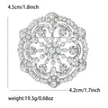 Alloy Rhinestone Flower Brooch Pin For Coat And Dress Decoration view 5