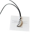 Korean Style Leather Smooth Comb Pendant Sweater Necklace For Women, Oval Geometric Collarbone Chain view 5