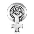 Vintage Alloy Enamel Feminist Medal Brooch For Fashion Apparel Accessories view 2