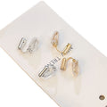 Korean Minimalist Copper Geometric Round Adjustable Screw Clip-on Earrings For Women view 5