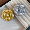 Faux Leather Flower Brooch For Women, Light Luxury OL Style Elegant Fashion Pin view 2