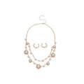 Light Luxury Faux Pearl Rhinestone Circle Double Layer Pendant Necklace For Elegant Styling view 5