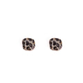 Vintage French Leopard Print Acrylic Ball Stud Drop Earrings Elegant Maillard Winter Fashion Earrings view 5