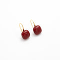 Vintage Hong Kong Style Burgundy Square Acrylic Pearl Drop Earrings For Women Elegant Light Luxury Earrings view 5