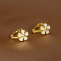Minimalist Floral Oil Painting Earrings For Women Gentle Forest Style Daily Wear Jewelry view 1