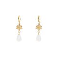 Elegant New Chinese Style Alloy Rhinestone Flower White Pearl Teardrop Tassel Dangle Earrings view 5