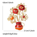 Alloy Sunflower Oil Painting Brooch Pin For Fashion Clothing Decoration view 5