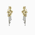 Artificial Crystal Butterfly Flower Chain Tassel Drop Earrings For Women Light Luxury Style view 5