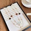 Ethnic Style Copper Crystal Beaded Enamel Geometric Round Double Layer Sweater Necklace view 4