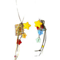 Vacation Style Acrylic Star And Square Pendant Sweater Necklace For Women Cartoon Geometric Collarbone Chain view 5