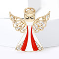 Alloy Enamel Angel Brooch Pin For Creative Clothing Accessories view 6