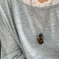 Stainless Steel Tiger Eye Planet Pony Pendant Sweater Necklace For Women Vacation Style view 4