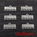 Alloy Multi Hole Double Loop Vintage Pattern Pendant Connector For DIY Necklace Bracelet Jewelry view 4