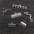 Alloy Multi Hole Double Loop Vintage Pattern Pendant Connector For DIY Necklace Bracelet Jewelry view 2