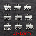 Alloy Multi Hole Double Loop Vintage Pattern Pendant Connector For DIY Necklace Bracelet Jewelry view 3