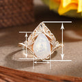 European Textured Water Drop Faux Opal Ring For Women, Palace Style Dress Accessory view 4