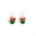 Christmas Bowknot Jingle Bell Alloy Enamel Drop Dangle Festive Holiday Party Fashion Earrings view 5