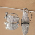 European Style Full Pave Sparkling Ear Cuff Triangle Copper Platinum Plated Jewelry Earrings view 4