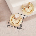 Hollow Striped Metal Ear Cuffs For Women, Niche Fashion Vacation Middle East Gentle Style Earrings view 3
