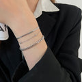 Metallic Iron Snake Chain Bracelet Jewelry Set For Women, Geometric European American Style view 1