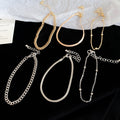 Metallic Iron Snake Chain Bracelet Jewelry Set For Women, Geometric European American Style view 2