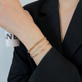 Metallic Iron Snake Chain Bracelet Jewelry Set For Women, Geometric European American Style view 3