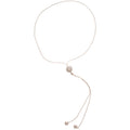 Light Luxury Copper Zircon Geometric Round Pendant Adjustable Sweater Necklace For Women view 5
