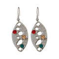 Rhinestone Geometric Oval Hollow Alloy Ethnic Style Ear Hook Drop Earrings For Women view 5