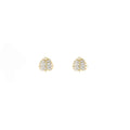 Luxury French Palace Style Gold Alloy Zircon Leaf Studs Sparkling Rhinestone Elegant Women's Earrings view 5