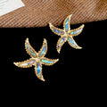 Stainless Steel Shell Starfish Abalone Pendant Drop Earrings Beach Vacation Style view 3