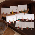 Cute Christmas Santa Snowman Candy Cane Gift Asymmetric Enamel Alloy Holiday Dangle Earrings view 1