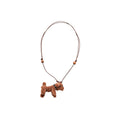 Plush Beaded Leather Dog Pendant Necklace Cute Cartoon Animal Vacation Style Collarbone Choker view 5