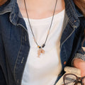 Plush Beaded Leather Dog Pendant Necklace Cute Cartoon Animal Vacation Style Collarbone Choker view 4