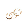 European American Leopard Print Leather Open Cuff Bangle 4 Piece Fashion Round Bracelet view 5