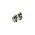 Vintage Maillard Enamel Copper Geometric Round Ear Cuff Earrings For Women Hong Kong Style view 5