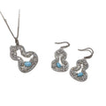 Light Luxury Faux Pearl Zircon Flower Gourd Pendant Necklace And Earrings Jewelry Set view 5