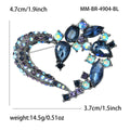 Alloy Rhinestone Heart Flower Brooch Pin For Women Clothing Decoration view 5