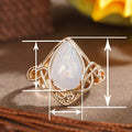 Light Luxury Water Drop Ring For Women, Linear Crown Princess Single Ring view 4