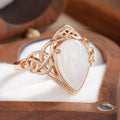 Light Luxury Water Drop Ring For Women, Linear Crown Princess Single Ring view 2