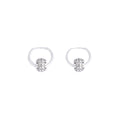 Elegant Chic Hollow Round Alloy Hoop Earrings With Textured Bead Pendant For Women Fashion Jewelry Earrings view 5