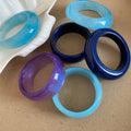 European Style Resin Marbled Oval Concave Bangle Minimalist Niche Design Fashion Bracelet view 4