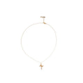 Stainless Steel Sparkling Zircon Cross Pendant Necklace French Court Light Luxury Clavicle Chain view 5
