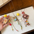 Acrylic Geometric Square Star Pendant Sweater Necklace For Women Vacation Style view 2