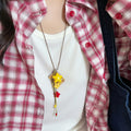 Acrylic Geometric Square Star Pendant Sweater Necklace For Women Vacation Style view 3