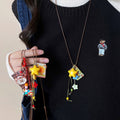 Acrylic Geometric Square Star Pendant Sweater Necklace For Women Vacation Style view 1